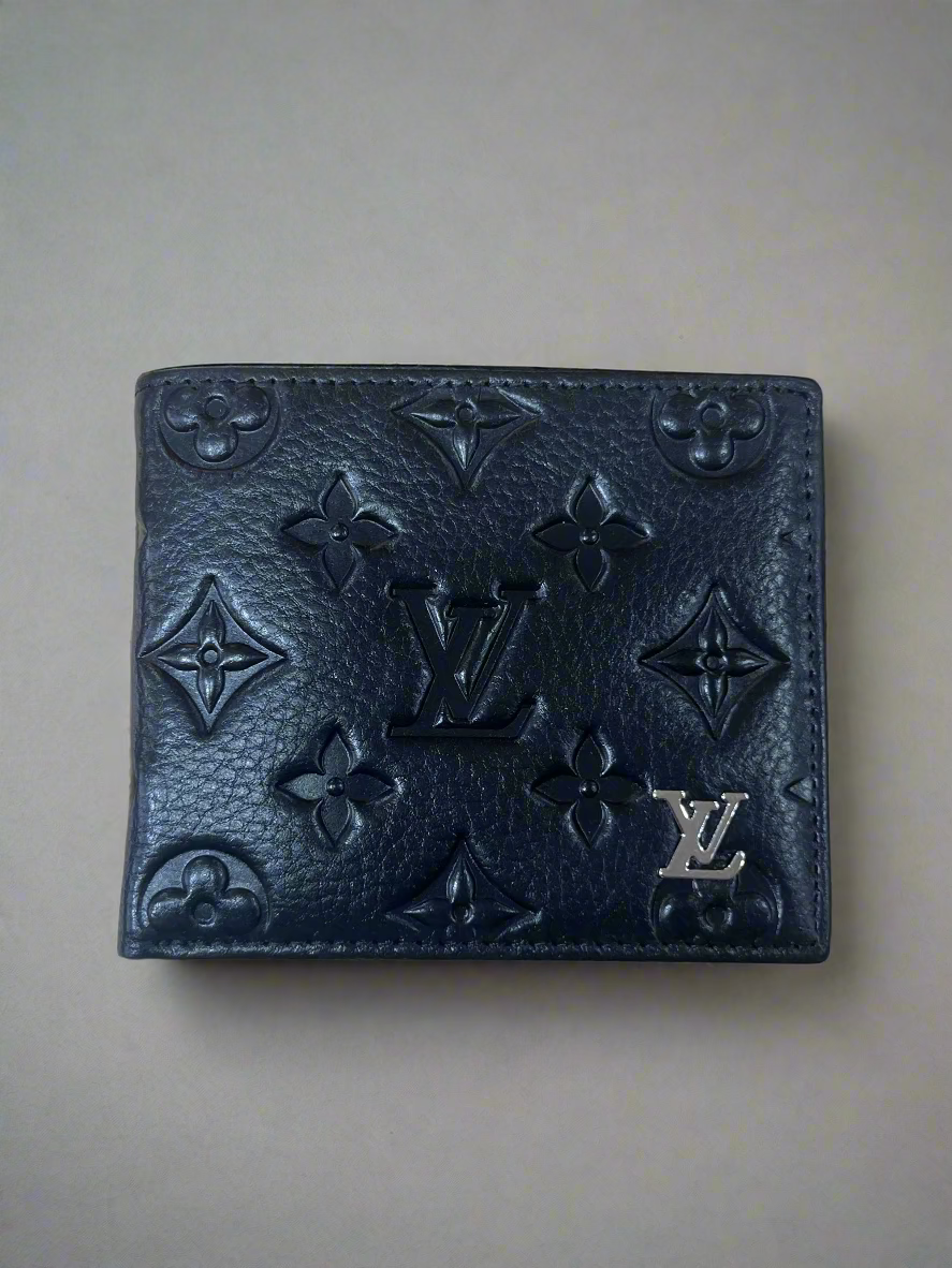 Black Textured Leather Wallet