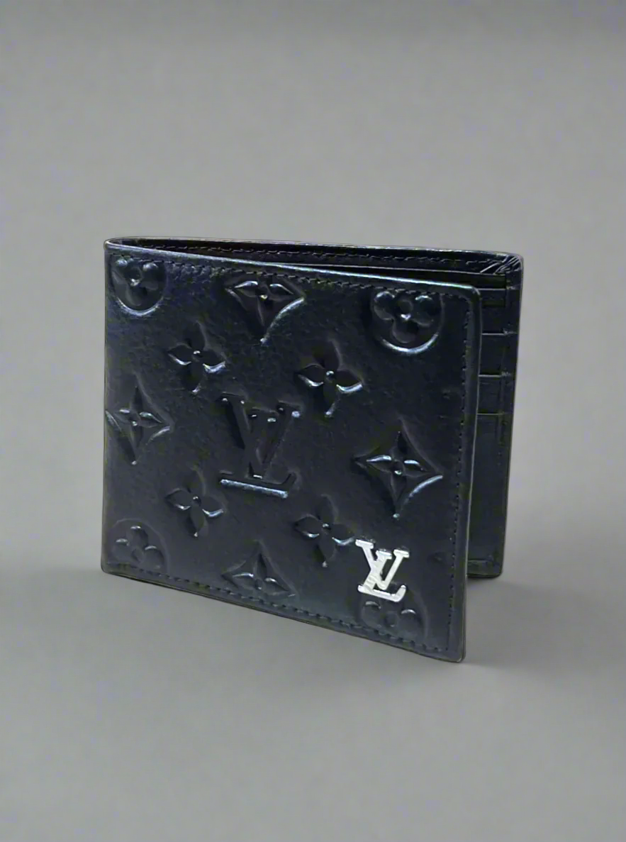 Black Textured Leather Wallet