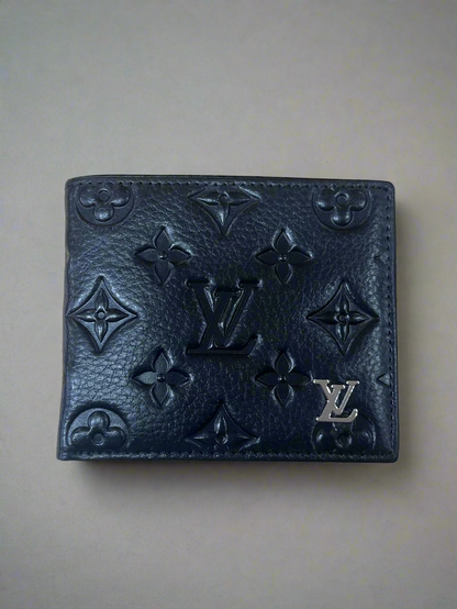 Black Textured Leather Wallet