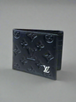 Black Textured Leather Wallet